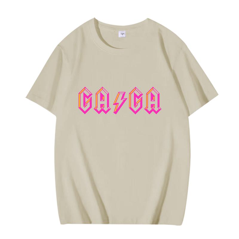 LADY GAGA Graphic T Shirt 2025 New Men ’s Women Oversized 100% Cotton Streetwear Fashion Short Sleeve Summer Print Unisex Tops