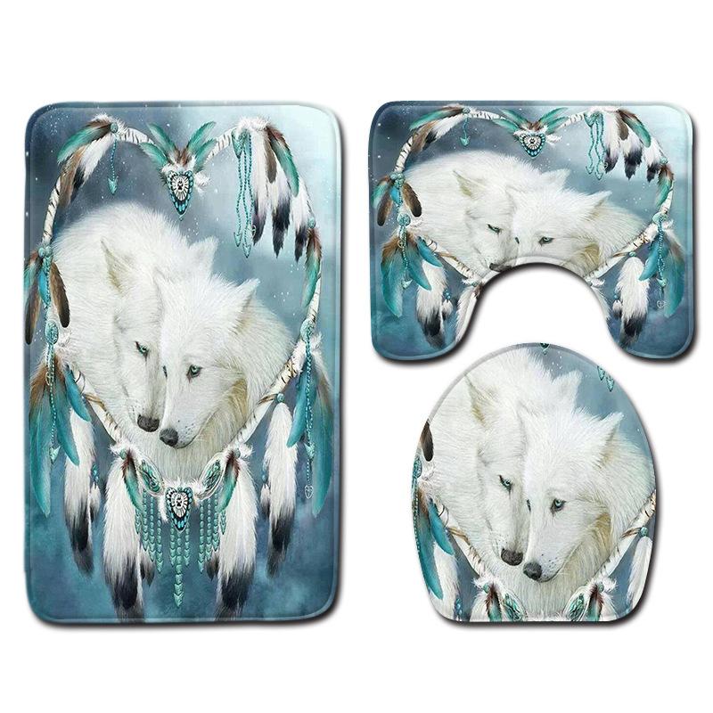 Animal Tree Print Bathroom Decorative Carpet Non-Slip Floor Mat Door Mat