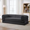 Divano-letto a 2 posti in morbido tessuto a coste, Divano letto da terra convertibile, Divano futon salvaspazio per soggiorno, appartamento e camera degli ospiti