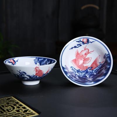 NEUES Keramik Douli Glasur Farbe Blau und Weiß Porzellan Verkostung Kung Fu Tee Set Meister Mehrfarbig Haushaltsbecher