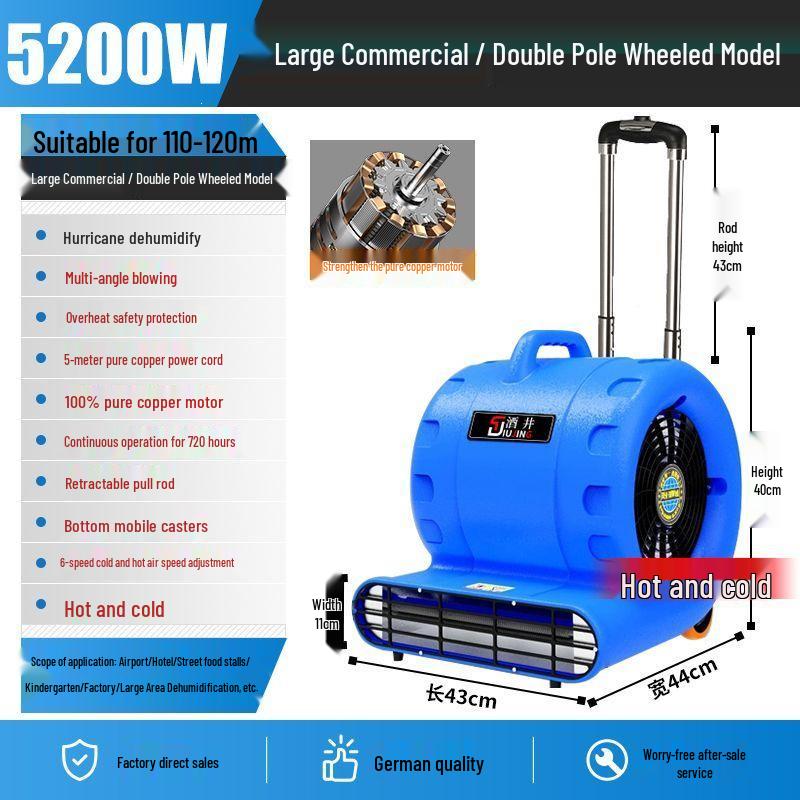 Commercial High-Power Blower Ground Dryer & Dehumidifier
