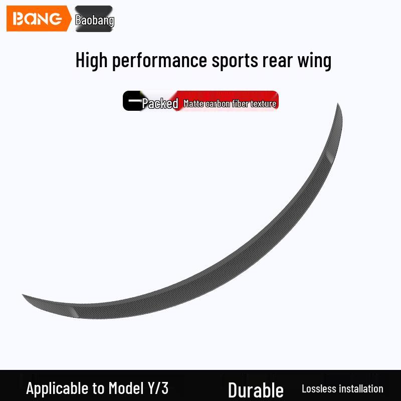 Tesla Model Y/3 Dry Carbon Fiber Tail Wing Sport Body Kit Accessories