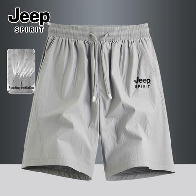 Jeep Spirit Men's & Couple's Perforated Breathable Casual Shorts