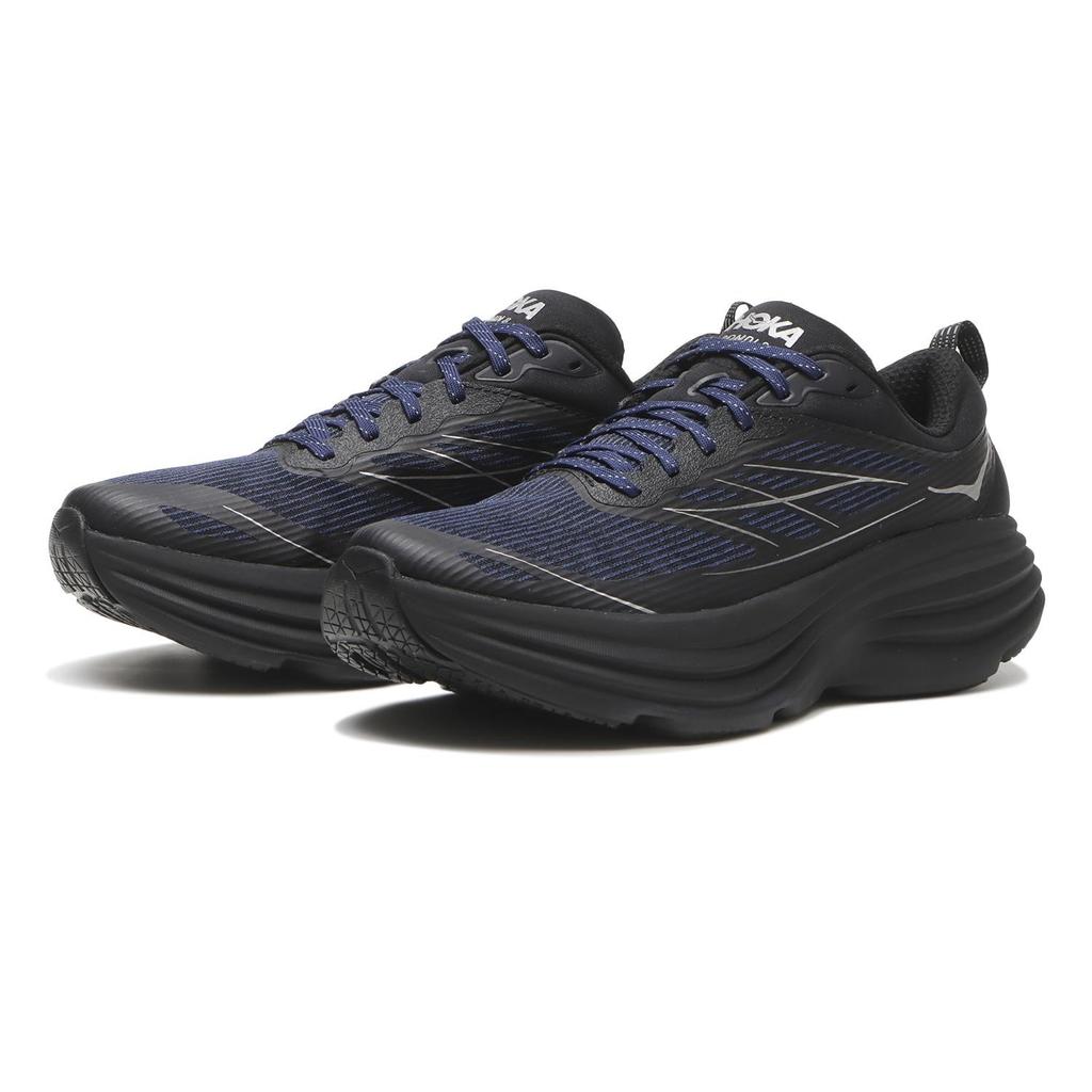 1155391-MDNGH Hoka Bondi 8 TS Kafesli Gece Yarısı Siyah (Erkeklerin)