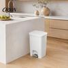 Household Foot Operated Bin Pedal Trash Can, with Dual-mode Lid, Easy Access Garbage Compact Recycling Odor-proof Slim Solid Color Waste Basket,