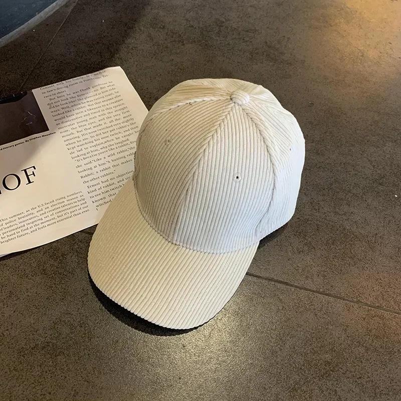 Men Corduroy Baseball Cap Women Spring Summer Embroidery Baseball Hat Men Outdoor Adjustable Sun Hat Vacation Casquette Gorras