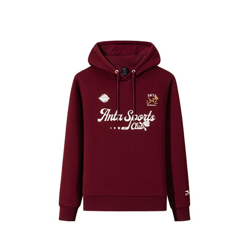 

Anta Свободный Мягкий Удобный Простой Худи с Буквами Флисовый Свитшот Женские топы 162548705N-3 S