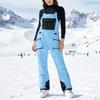 Üniseks Su Geçirmez Kayak Pantolonu Yalıtımlı Rüzgar Geçirmez Kar Tulumu Termal Snowboard Tulumu Kış Açık Hava Kar Sporları için Ayarlanabilir Omuz Askıları ile