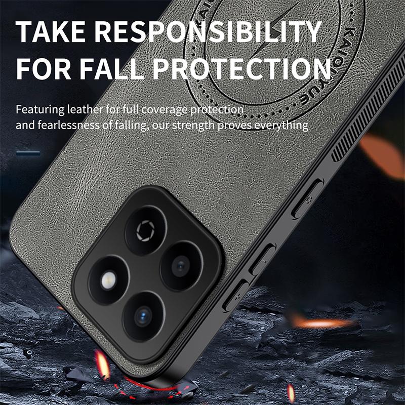 Luxury Matte Cortex Leather Phone Case For Honor X7C X8C X9C Shockproof Silicone Magnetic Protection Cover For Honor X9C Smart