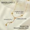 Stainless Steel Flower Daisy Zircon Y-shaped Tassel Long Clavicle Chain Adjustable Vacation Style Neck Chain
