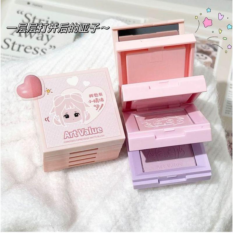 Art Value - 4 Colours Cartoon Embossed Matte Blush Palette