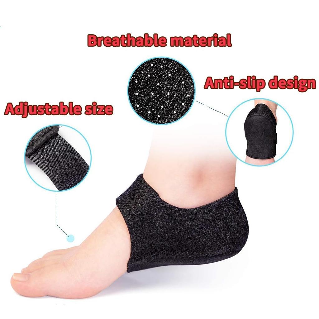 Renesmee Heel Support Brace for Plantar Fasciitis, Heel Spur & Tendonitis Relief | Adjustable Cushioned Heel Protector for Foot Pain | Comfortabl