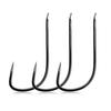 Barbless Japanese Fishing Hooks with TG Black Sleeve, Sharp Point, and Wire Groove - 100 Pieces