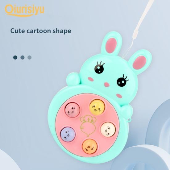 Fun Cartoon Shape Exercise Responsiveness Portable Finger Training Toy with Hanging Rope Children Gift Brain Game