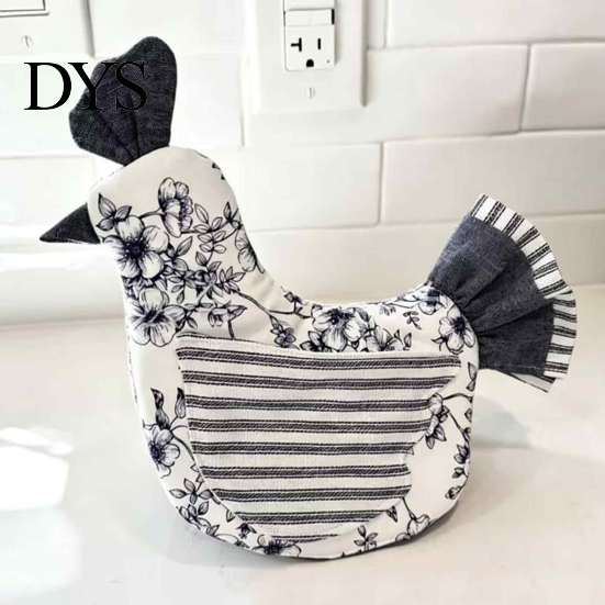Handmade Chicken Kitchen Decor 2PCS Insulated Oven Mitts, Cute Shape Pot Holders, Heat Resistant Holders Cotton Gloves, for Farmhouse And Baking