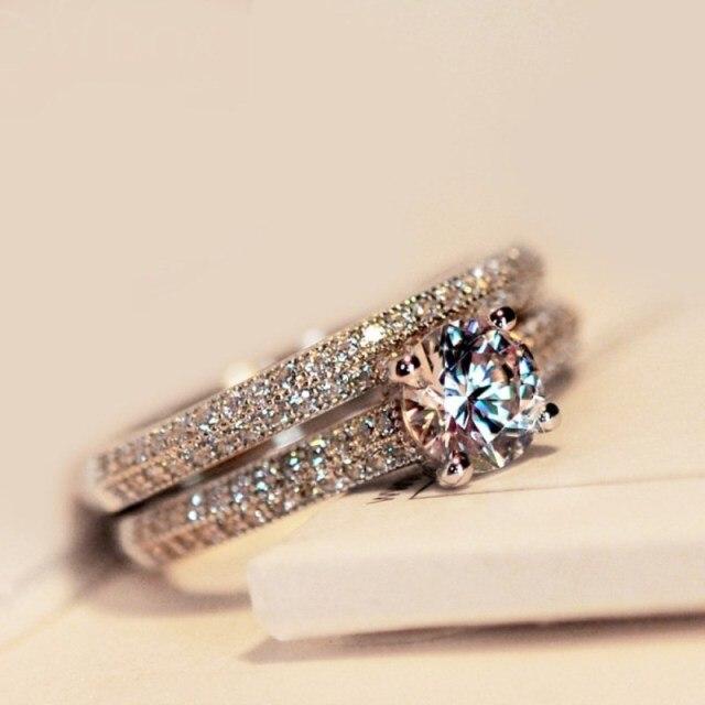 

Luxurious Women Shining Cubic Zircon Rings Fashionable Fashionable Female Finger Ring Engagement Nuptial Bridal Bridal Gathering Party Event Rings 6