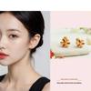 Six-Leaf Clover Cubic Zirconia Stud Earrings - Women's Luxury Versatile Jewelry Gift