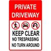 2 Pack No Parking Signs Do Not Block Driveway Signs,Unauthorized Vehicles Towed Away At Vehicle Owner's Expense Sign Easy To Tall and Read,