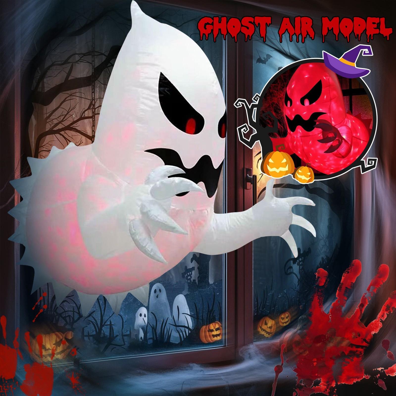 

Halloween Inflatable Glowing Decoration Party Party Home Decoration Ornaments Easy To Install And Full Of Atmosphere белый