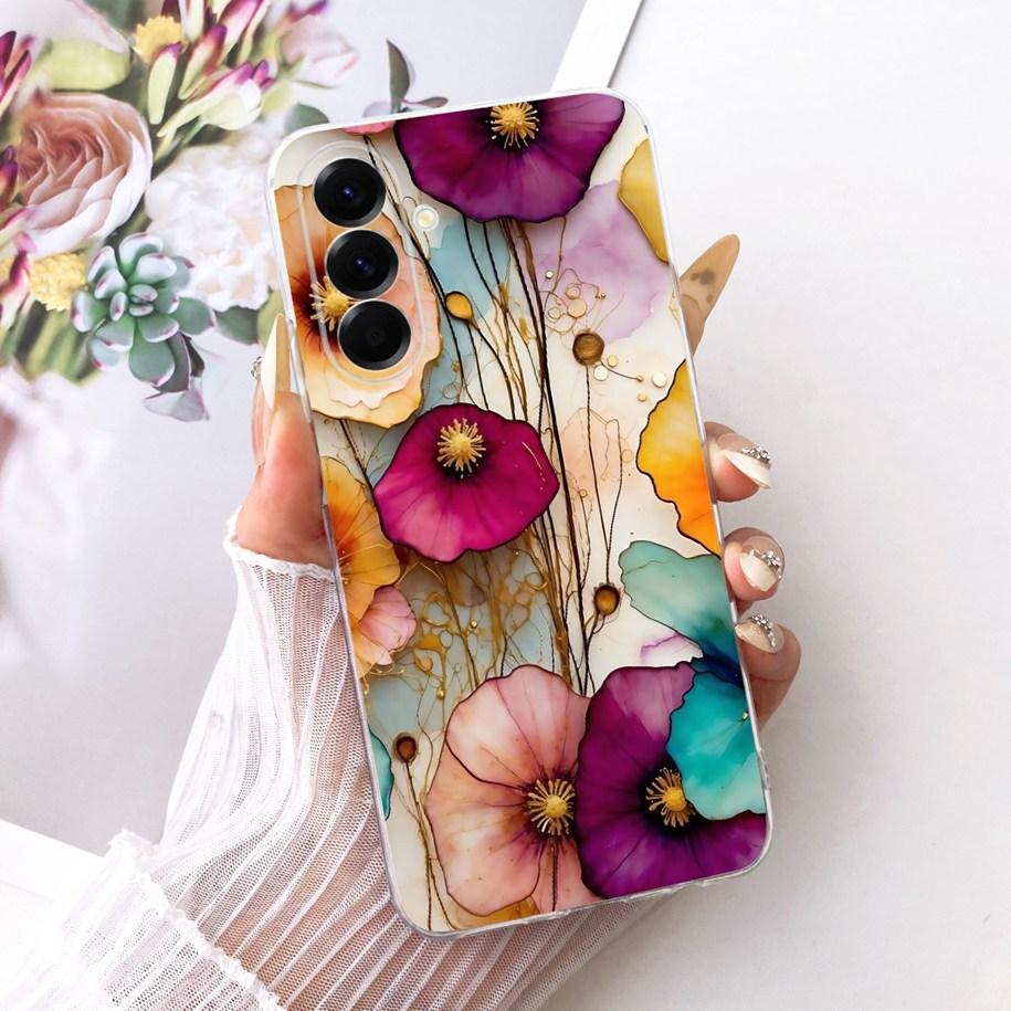 Case For Samsung Galaxy A37 5G Cover SM-A376B Popular Flower Soft Slim Silicone Cover For Samsung A57 A17 2025 A576B A176B Funda