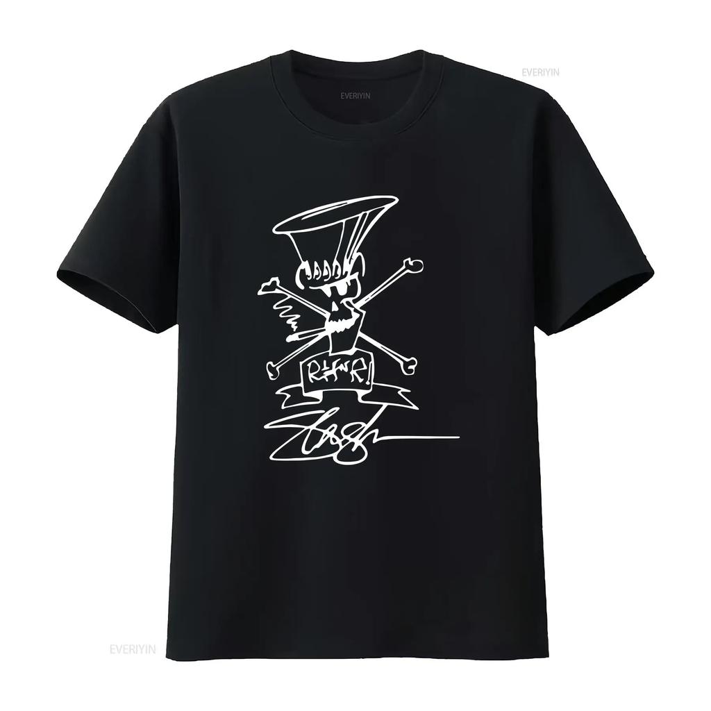 Skull and Crossbones Top Hat Graphic Print T-Shirt