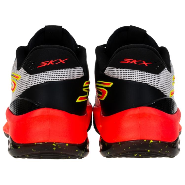 Skechers Sx Float Casual Comode Assorbimento degli Urti Scarpe da Pallacanestro Basse Sneakers da Uomo Bianco Rosso Nero 253001-WBO