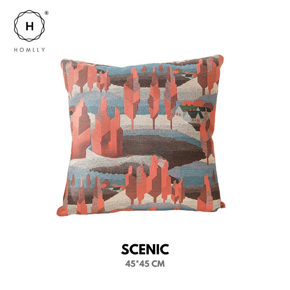 Homlly Cara Designer Pillow Cushion Cover (X2pcs) Scenic   45X45CM