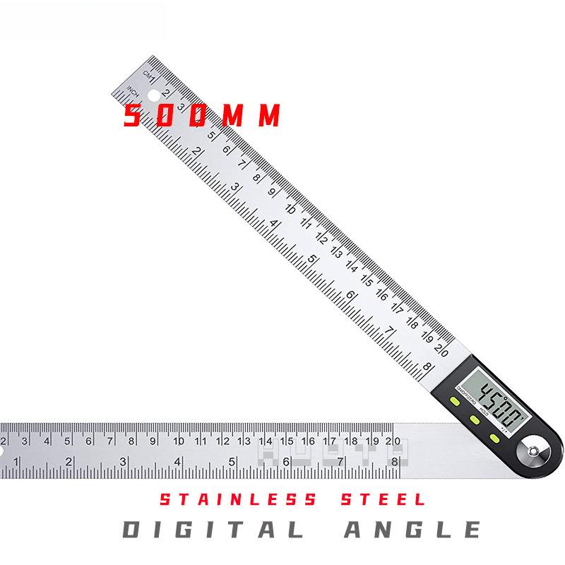 HUOTO Digitaler Winkelmesser: 360°-Lineal aus Edelstahl für die Holzbearbeitung