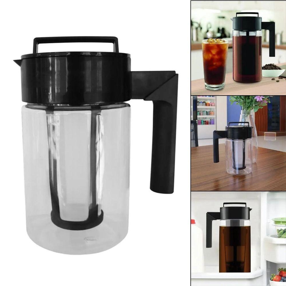 Airtight Seal Coffee Pots Silicone Handle Iced Coffee Brewer Durable Cold Brew Coffee Maker  Home