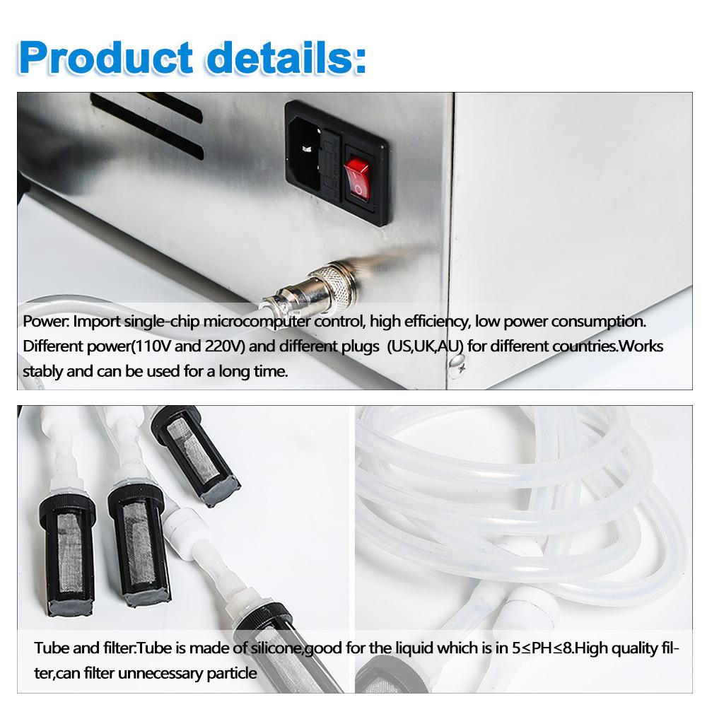 ZONESUN ZS-YTDP6 6 Nozzles Diaphragm Pump Liquid Filling Machine For Perfume Water Juice