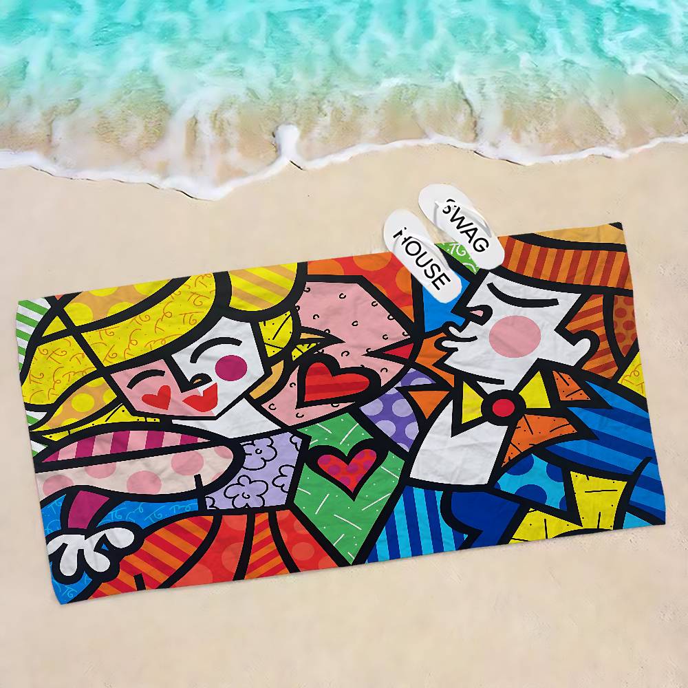 Britto Quick Drying Dish Anime Beach Swimming Towel Soft Absorbent Washcloth Children's Gifts for Kids Travel Camping Gym
