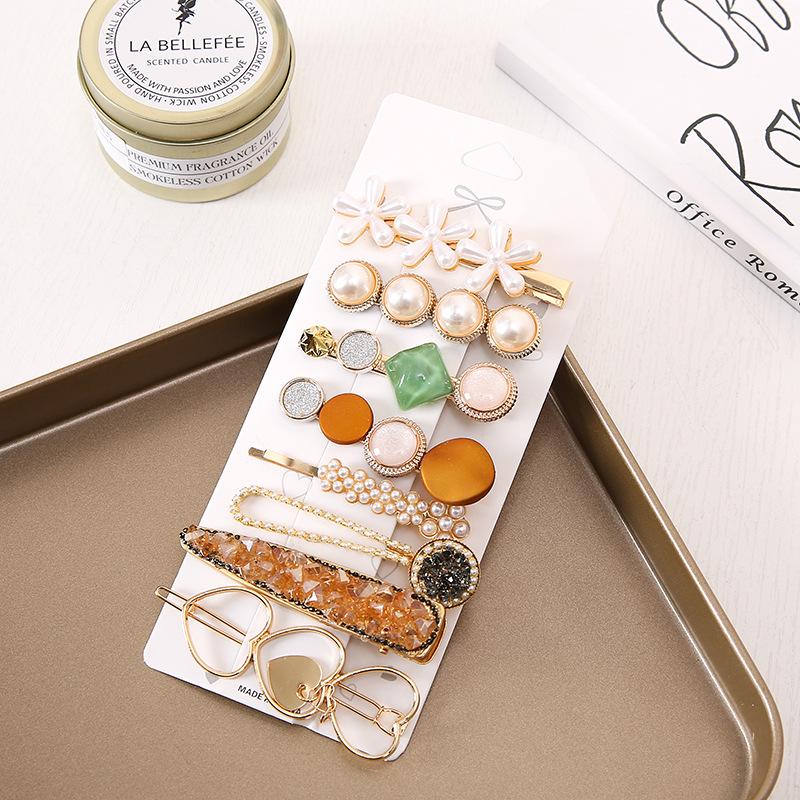 Luxury Pearl Bow Feather Hair Clip - Korean Style Bangs Accessory