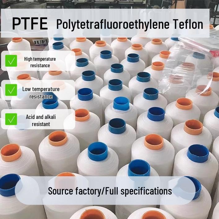 

High-Temperature Resistant PTFE Sewing Thread for Filter Bags, Acid and Alkali Resistant Custom Specifications and Colors Available