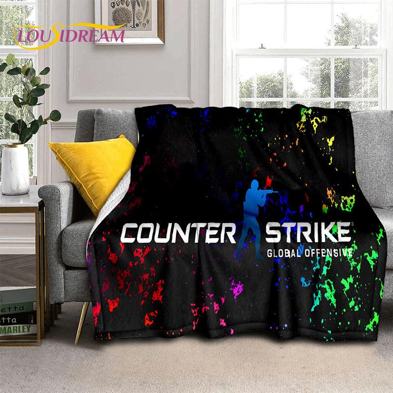 CS GO, Counter Strike Hra Hráč Měkké Flanelové Deky, Deku na Přikrytí Pohodlná Deka na Piknik Postele Pohovku Domov Ložnice Dárky