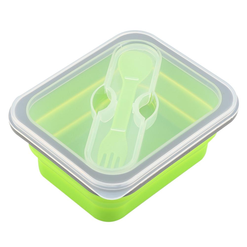 600ml Silicone Collapsible Portable Lunch Box Bowl Folding Food Storage Container