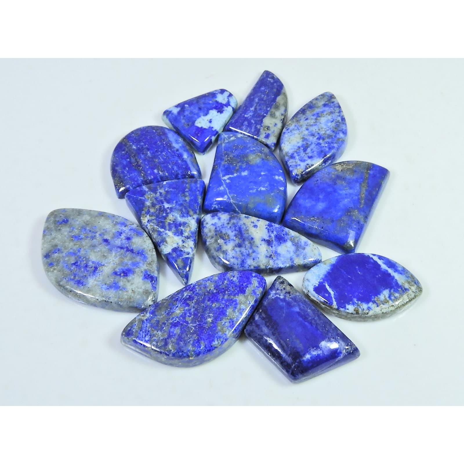 217Cts. Natural Blue Lapis Lazuli Fancy Cabochon Loose Gemstone 12Pcs Lot C-2334