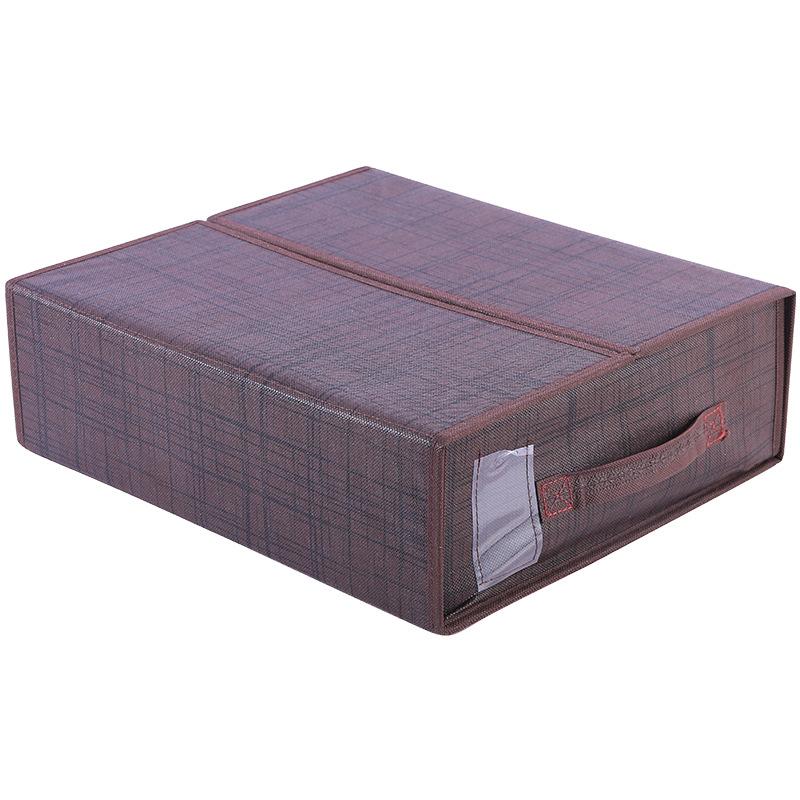 Non-woven foldable bed sheet clothing wardrobe storage box dust-proof storage box with lid organizing storage box