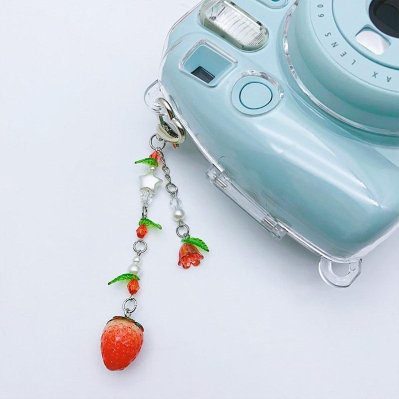 Keyring Ornament Strawberry Bag Charm Keychain Alloy Material Backpack Pendant