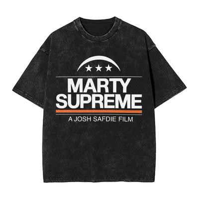 Marty Supreme Vintage Sprane Koszulki Tenis Stołowy Film Czysta Bawełna Góry Vintage Krótki Rękaw Okrągły Dekolt Koszulka