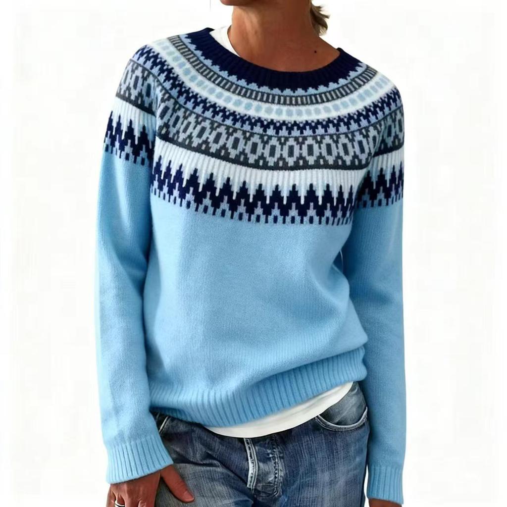 Maglione da Donna in Lavorazione Grossa Jacquard Acrilico Stile Europeo e Americano - Bestseller Autunno/Inverno