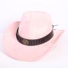Popular European and American Classic Suede Western Cowboy Hat Men's and Women's Fashion LO Style Peach Heart Cowboy Hat