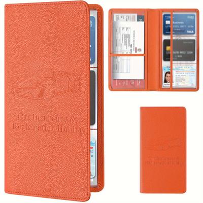 Premium Faux Leather Car Document Holder-stylish Organizer for Men & Women-securely Stores Insurance, Registration & Manuals