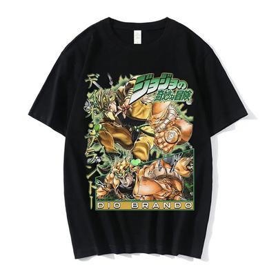 Japanese Anime Jojo Bizarre Adventure T Shirt Unisex Women Summer T-shirt Male Dio Brando The World Unisexga Graphic T-shirts Unisex