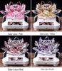 Solar-Powered Rotating Lotus Car Perfume Ornament