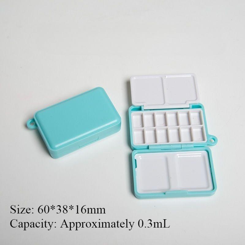 

12/24 Colors Small Portable Pigment Box Watercolor Empty Box Small Grid Painting Enthusiasts To Sketch Doodle Art Painting Tool