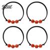 Black Cord Sports Bracelet 4 Pcs Balls Braided Rope Bracelets Adjustable String Bracelet Handmade Woven Team Jewelry Gifts for Men Women Simple