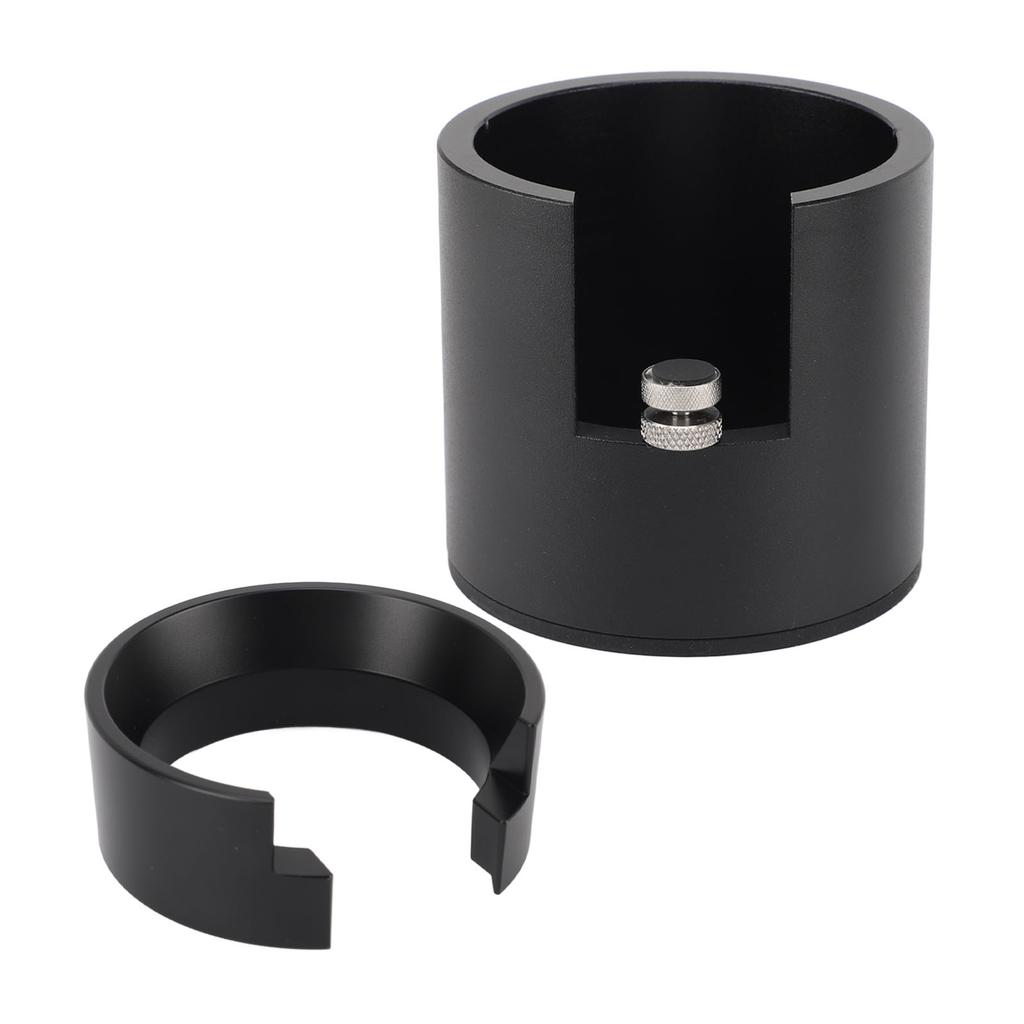 Coffee Portafilter Holder with Dosing Funnel 58mm Aluminum Alloy Round Coffee Machine Portafilter Tamping Stand for Home Bar