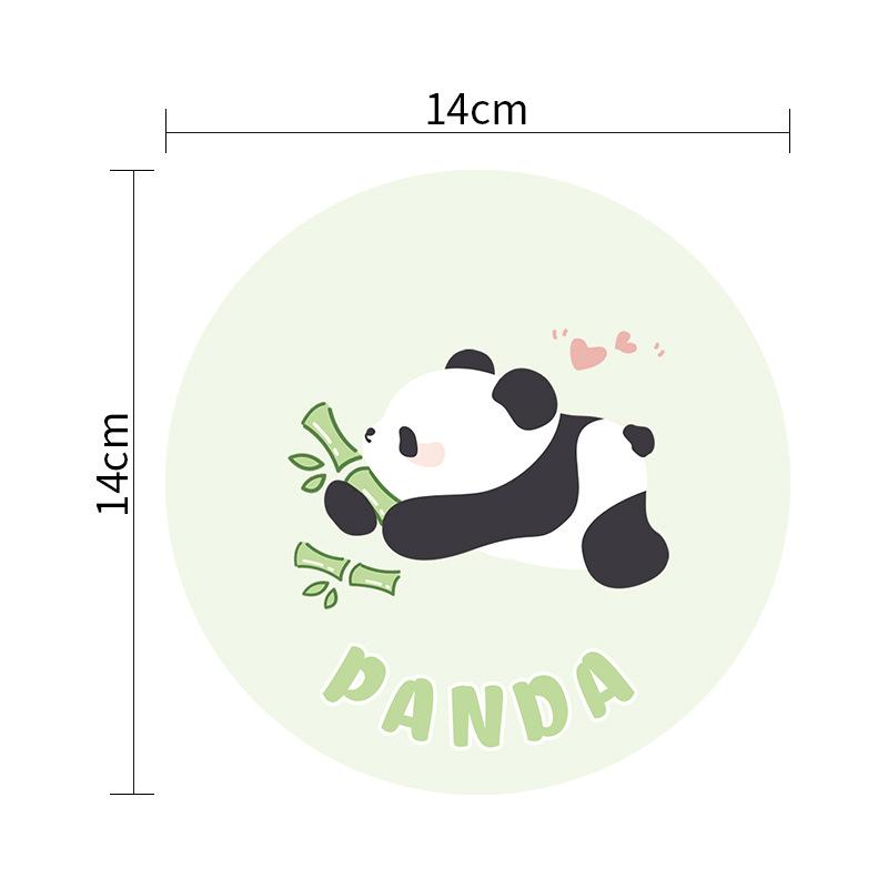 Cute Panda Coasters Waterproof Oil-free Washable Heat Insulation Soft Mats Table Mat Creative Round Non-slip Dinner Plate Cups