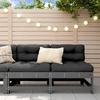 VidaXL Garden Center Sofas 2 Pcs, Seats with Backrest, Patio Terrace Backyard Balcony Outdoor Furniture, Grey 825515