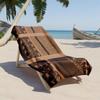1pc Abstract Geometric Patterns with Floral Accents 2D Printed Microfiber Beach Towel, Quick Dry Super Absorbent. Great for
